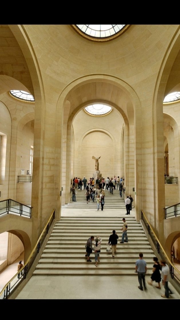 The approach to Nike of Samothrace, Louvre